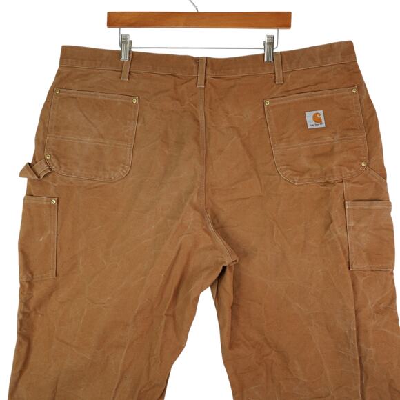 Vtg Carhartt Pants Mens 46x32 Brown B01 Double Knee Canvas Union Y2K Made in USA - Picture 4 of 13